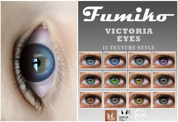 Second Life Marketplace - [Fumiko] - Victoria Eye Fullpack [EVOX & BOM ...